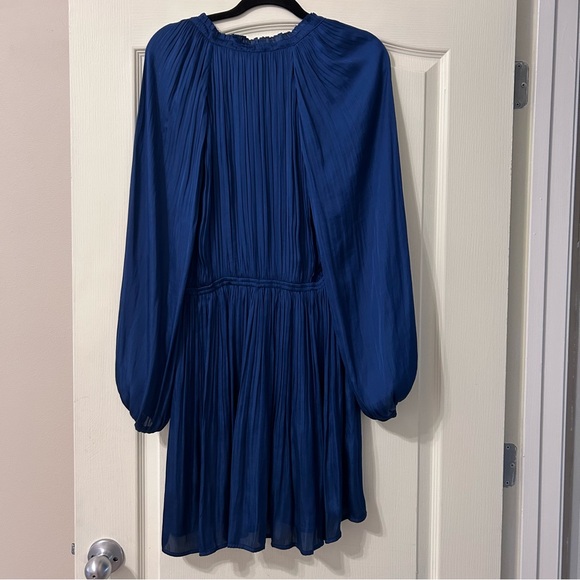 Anthropologie Tomasa Pleated Tunic Royal Blue - Picture 7 of 9